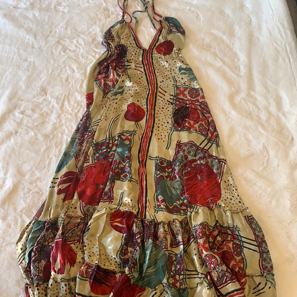 Halter top floral sun dress